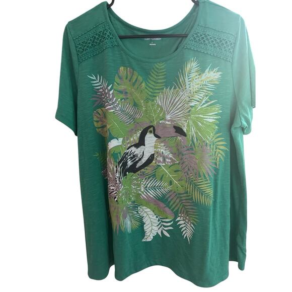 KIM ROGERS MEDIUM TEAL COLOR SHIRT SIZE LARGE - Picture 1 of 2